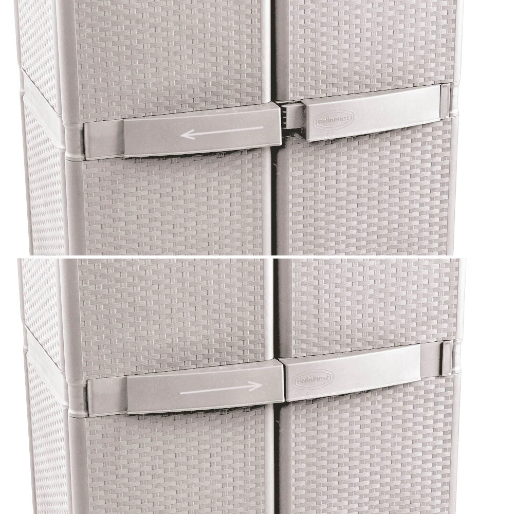 Armario Polinplast Mimbre / de Plástico - Taupe - Image 4