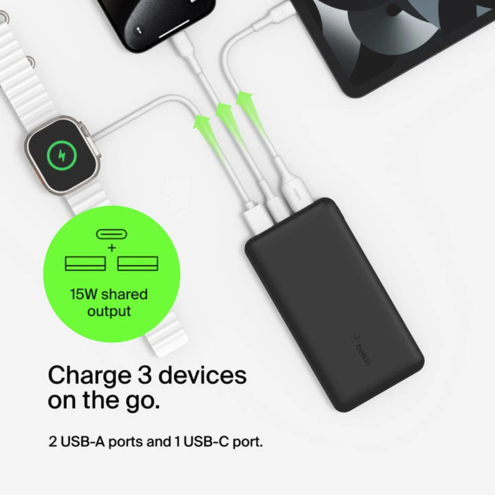 Batería Portátil Belkin Power Bank 20K / Usb-Ax2 / 15W / Negro - Image 4