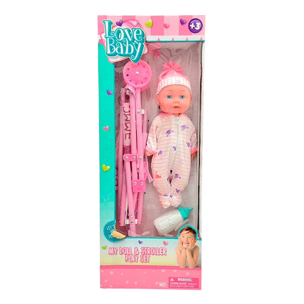 Bebé 35cm con Coche / Love Baby