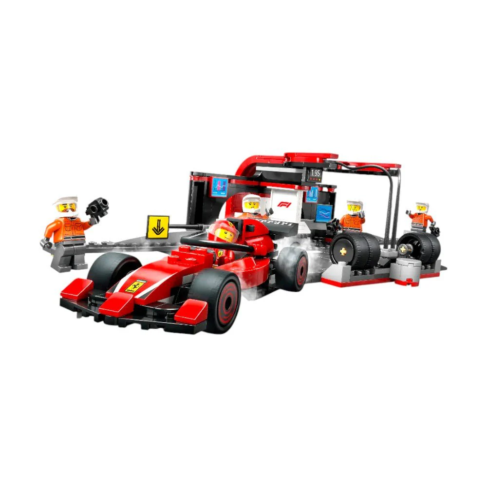 Bloques LEGO® Parada en Pits de F1® y Equipo de Mecánicos con Auto Ferrari - Image 7