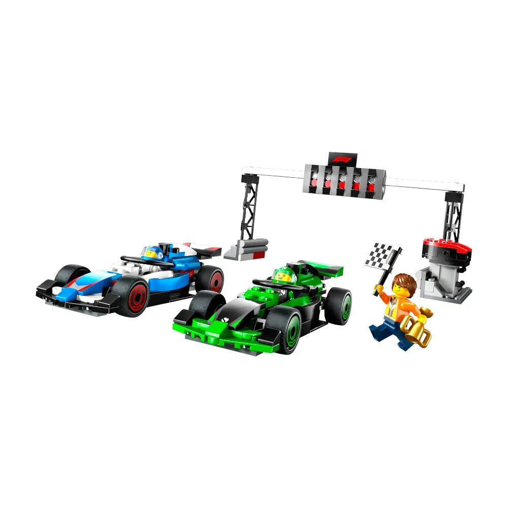 Bloques LEGO Parrilla de F1 con Autos de Carreras VCARB y Sauber - Image 3