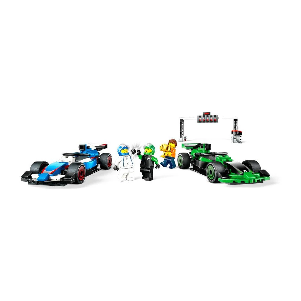 Bloques LEGO Parrilla de F1 con Autos de Carreras VCARB y Sauber - Image 5