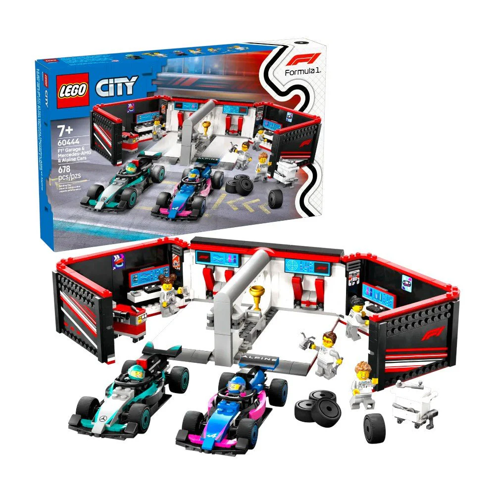 Bloques LEGO Taller de F1® con Autos Mercedes-AMG y Alpine - Image 2