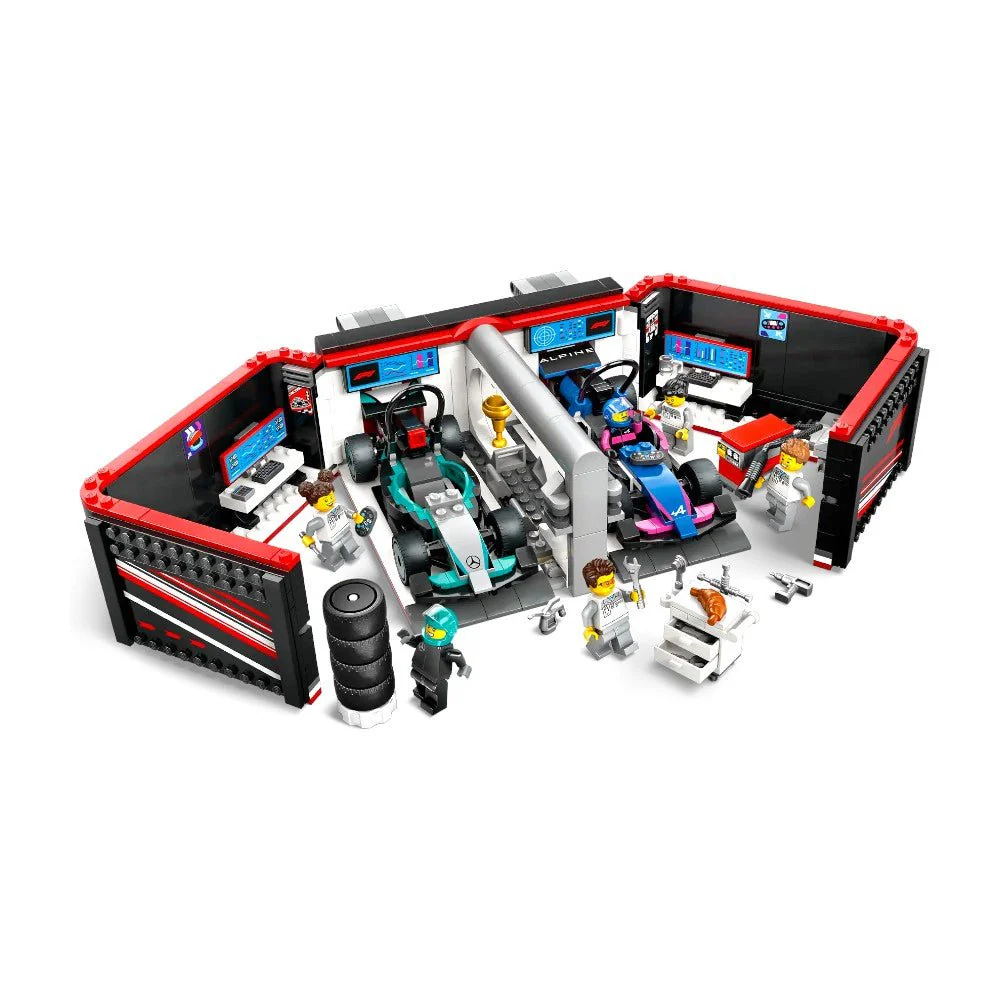 Bloques LEGO Taller de F1® con Autos Mercedes-AMG y Alpine - Image 4