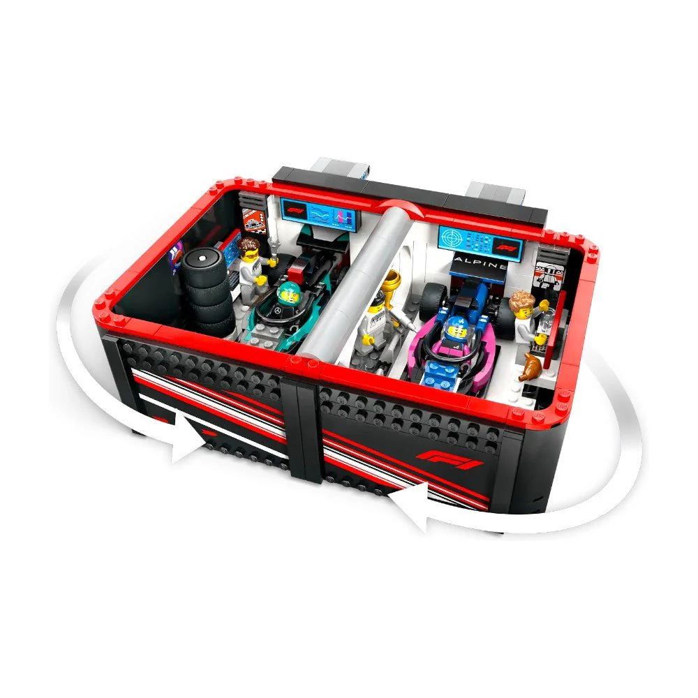 Bloques LEGO Taller de F1® con Autos Mercedes-AMG y Alpine - Image 6