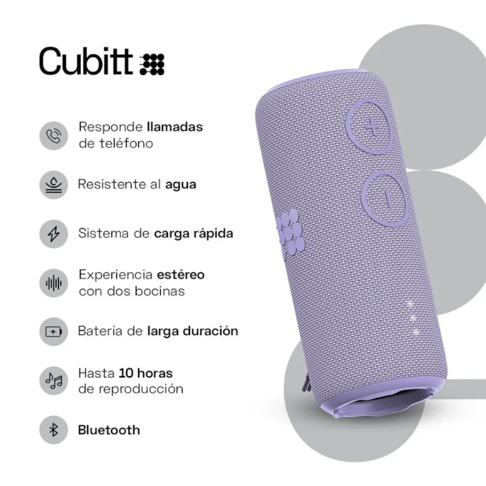 Bocina Portátil Cubitt Power Plus / Dusty Lilac / 30 W / IPX7 - Image 5