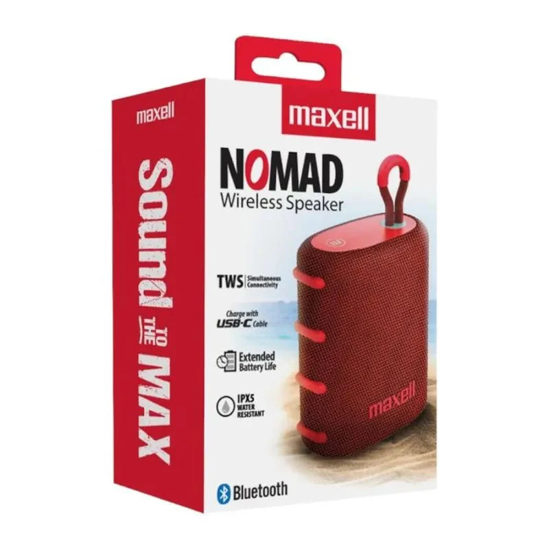 Bocina Portátil Maxell Bt Nomad Rojo - Image 2