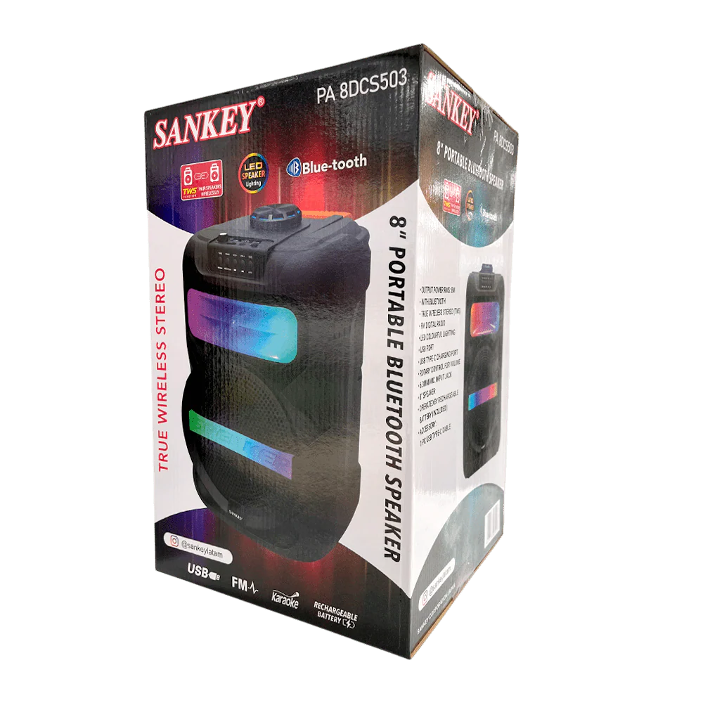 Bocina Portátil 8" Sankey / Bluetooth / FM / 8W - Image 5