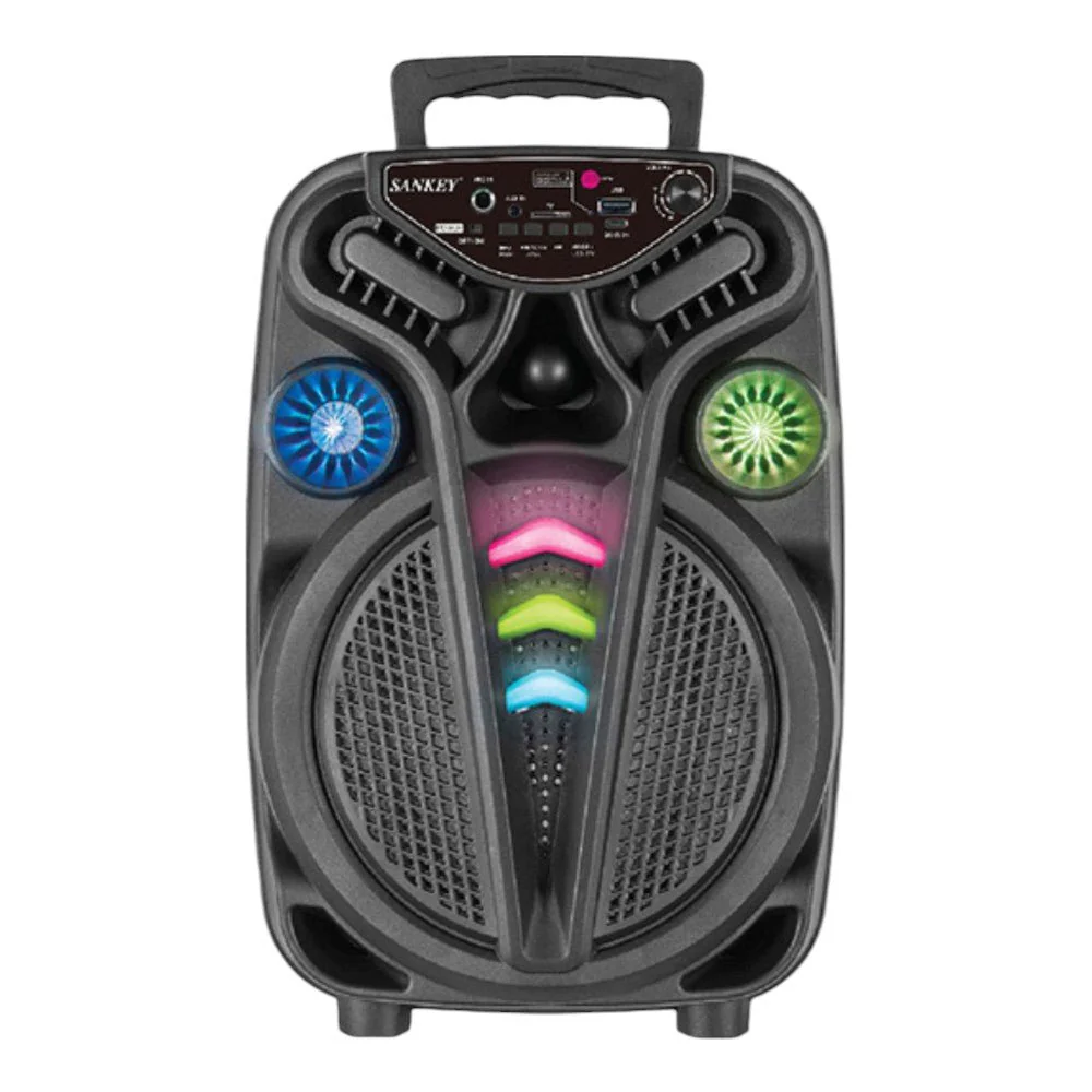 Bocina Portátil Sankey PA-8DCC001A 8” / Bluetooth / Karaoke / Luces LED / USB / Micrófono Incluido - Image 2