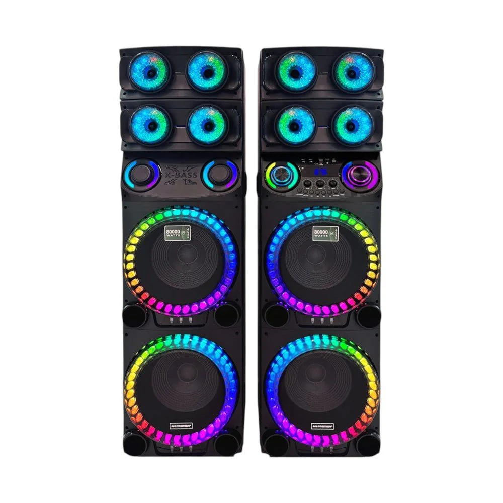 Bocina Premier 12"x2 / Con Micrófono Inalámbrico / Bluetooth