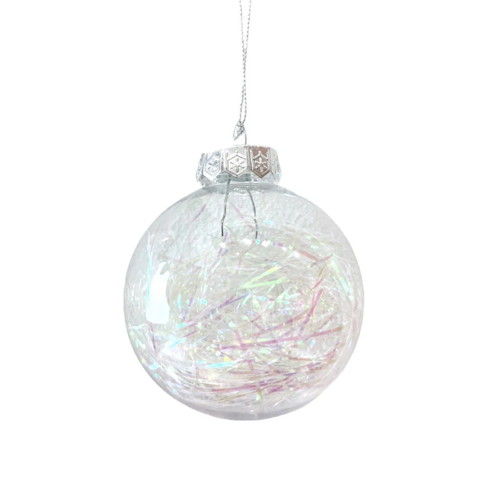Bola Lisa Navideña Christmas Elegance de 8Cm / Iridescence Tinsel - Image 2