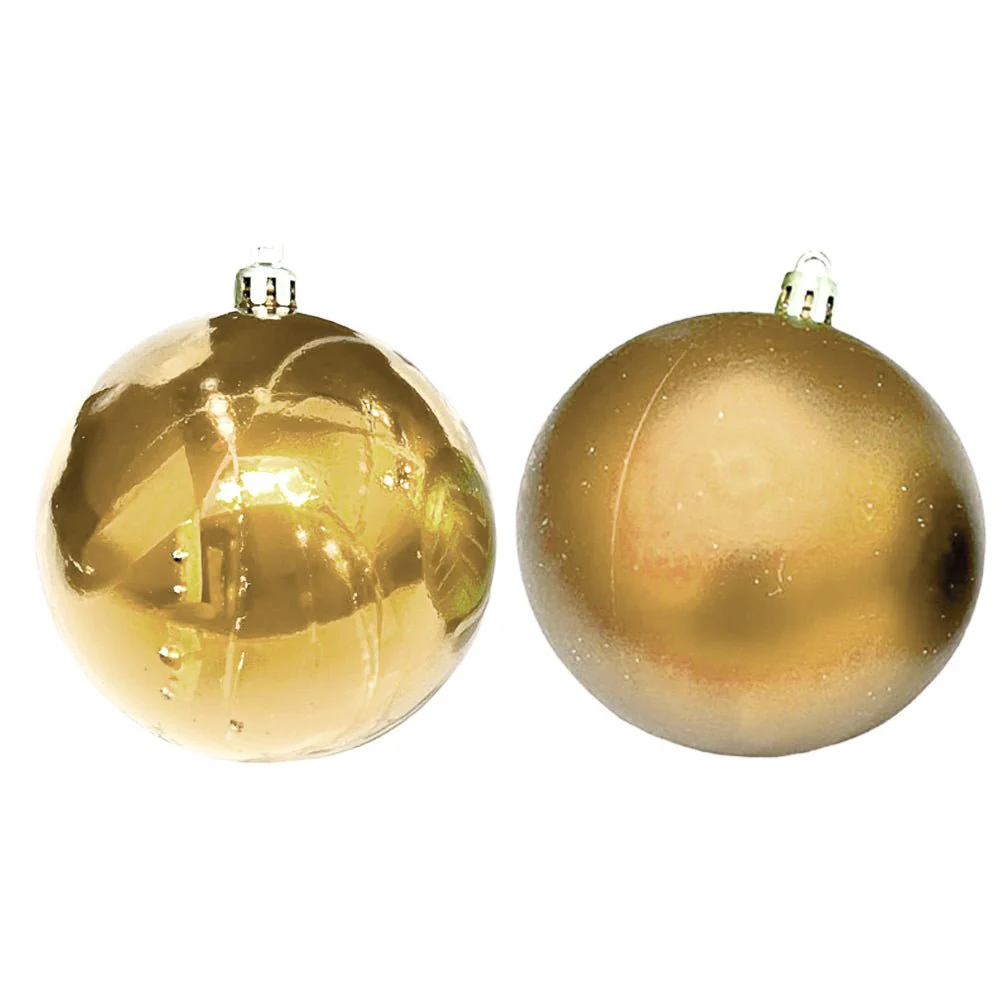 Bola Navideña 10 pza Lisa / Dorado / 7 cm / Maranelo Christmas