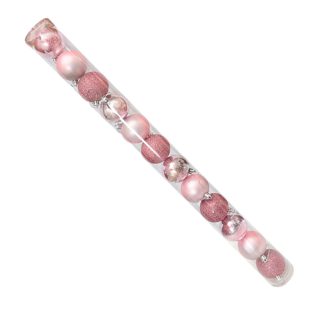 Bola Navideña 12 pzas Rosa Decorativas / 6 cm Maranelo Christmas - Image 2