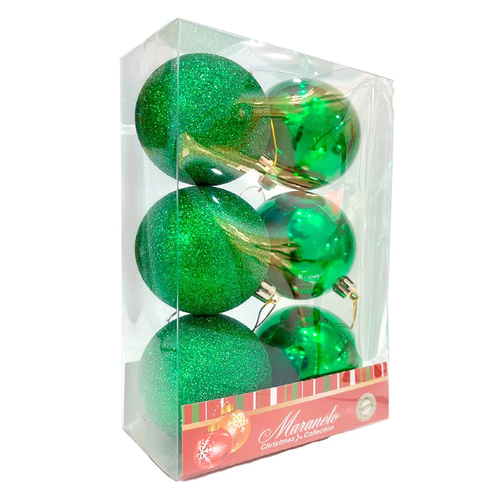 Bola Navideña 6 pza / Decorativa / Verde / 7 cm / Maranelo Christmas - Image 2