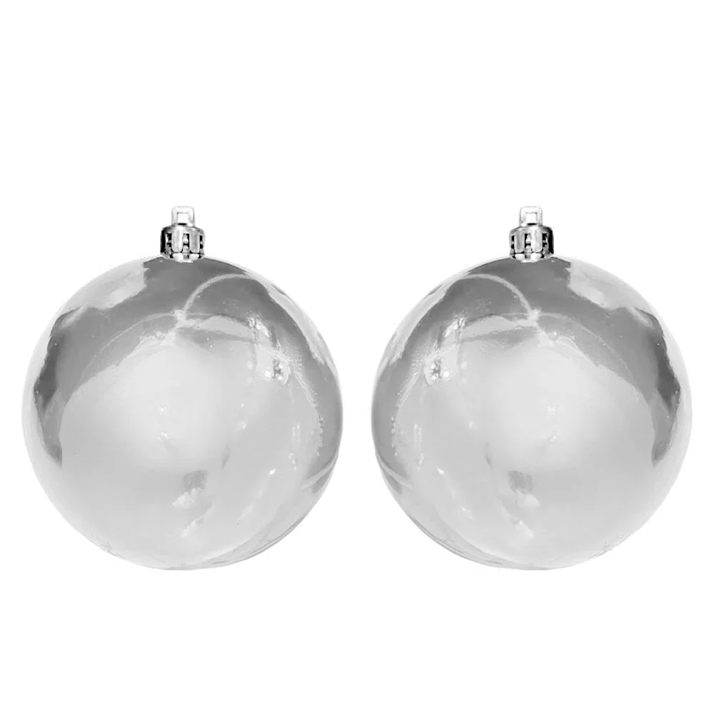 Bola Navideña 6 pza / Plateado Perlado / 8 cm / Maranelo Christmas