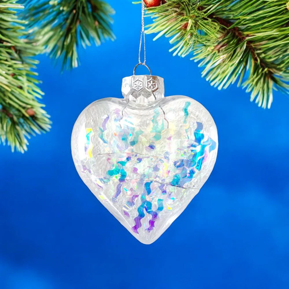 Bola Navideña Christmas Elegance de 10Cm / Iridescence Tinsel