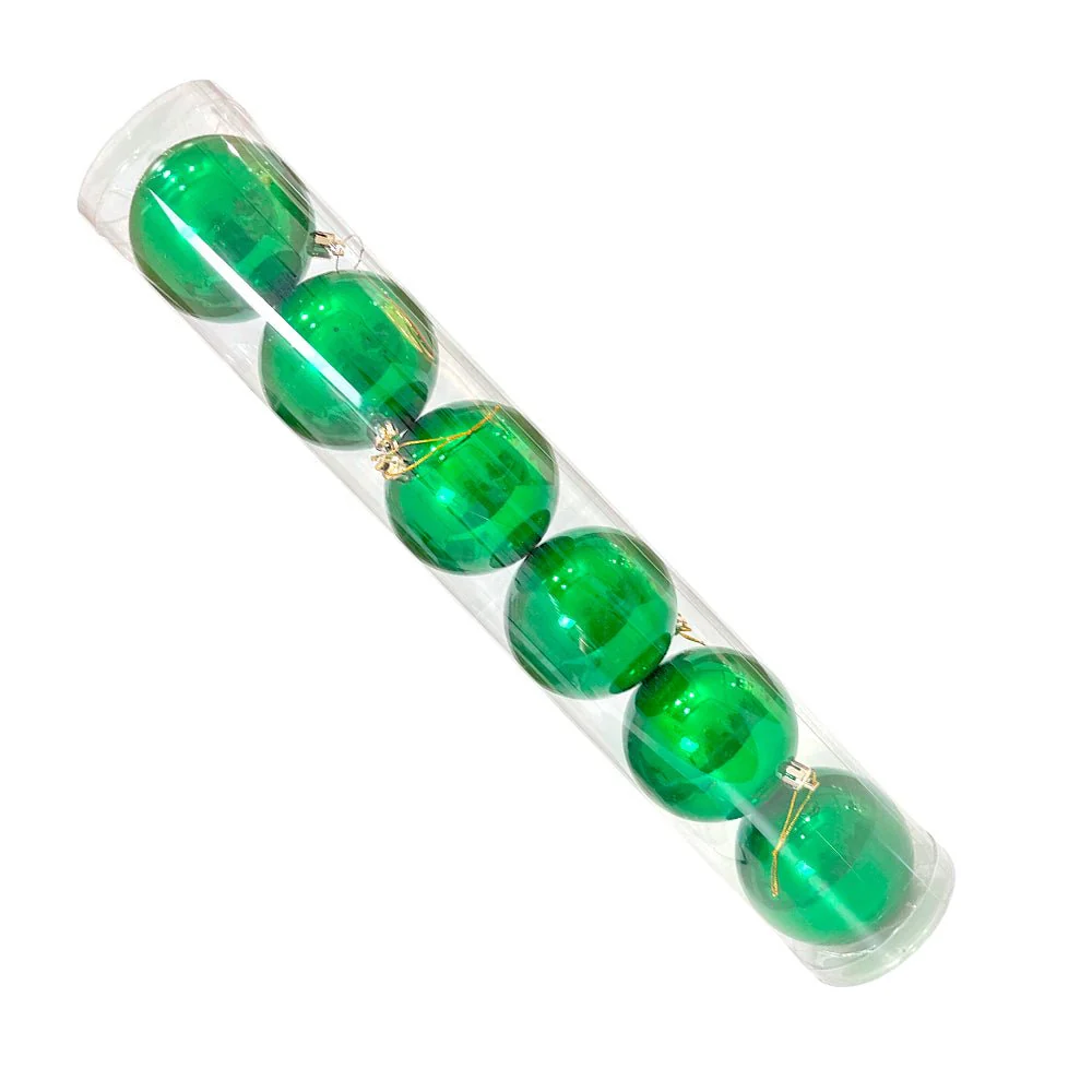 Bola Navideña 6 pza / Verde Perlado / 8 cm / Maranelo Christmas - Image 2