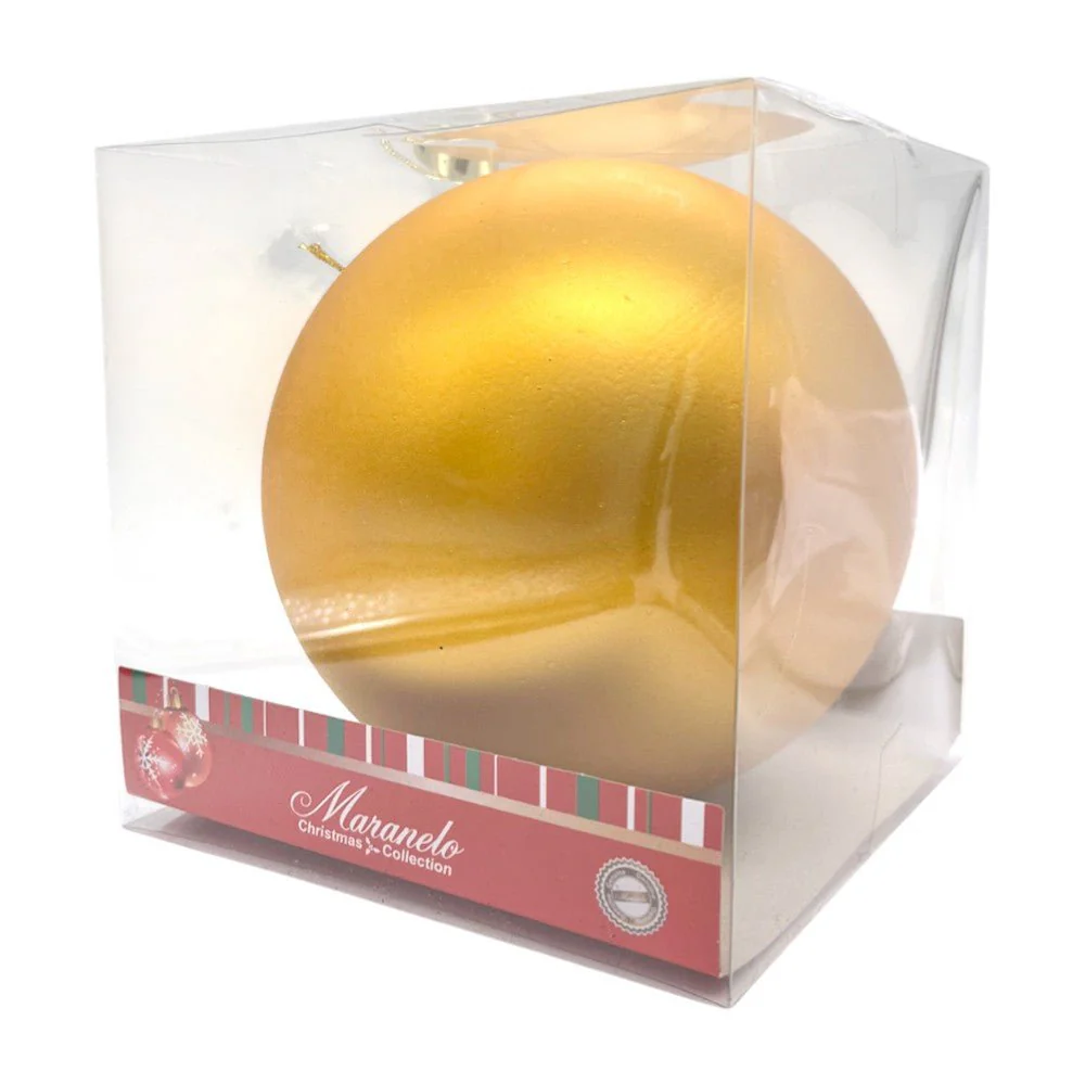 Bola Navideña Lisa Maranelo Christmas de 15Cm - Dorado Mate - Image 2