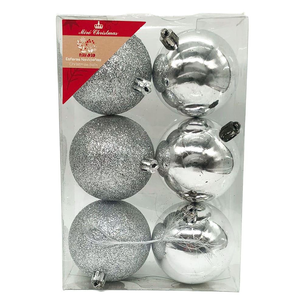Bolas de Navidad Miro Christmas de 7 cm Brillantes 6 Piezas324
