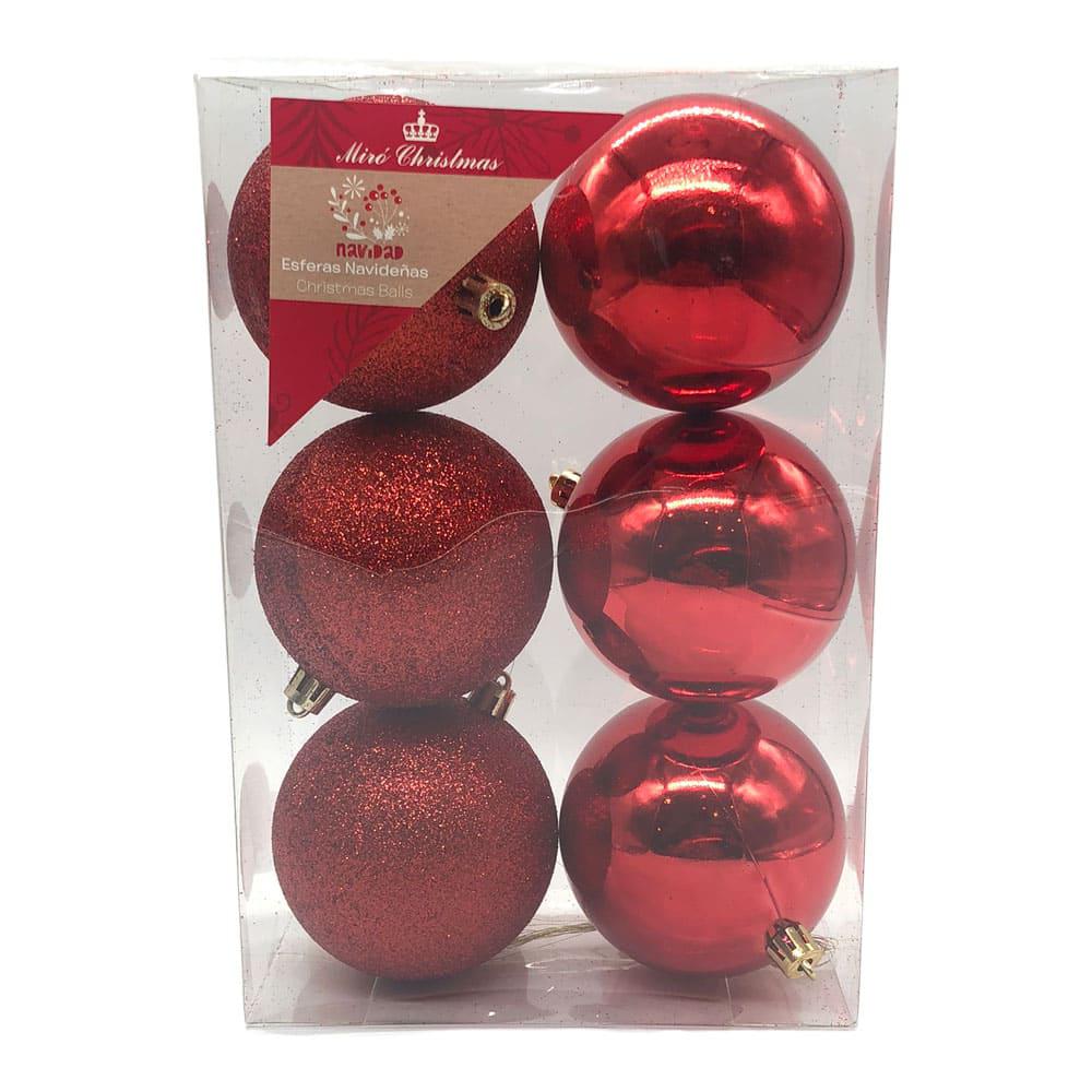 Bolas de Navidad Miro Christmas de 8 cm Brillantes 6 Piezas335