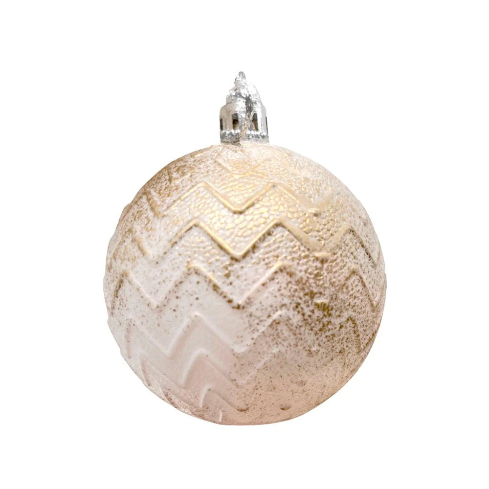 Bolas Navideñas Christmas Elegance 6Cm / 3 Piezas / Dorado-Blanco - Image 3