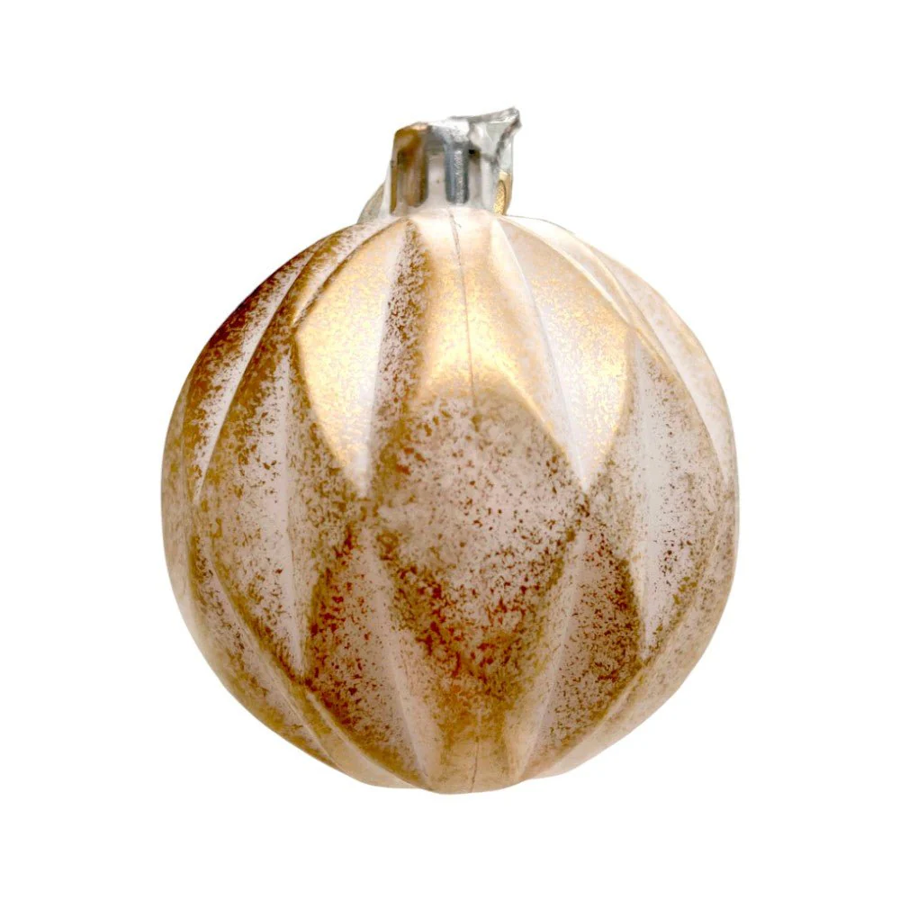 Bolas Navideñas Christmas Elegance de 6Cm / 3 Piezas / Dorado-Blanco - Image 3
