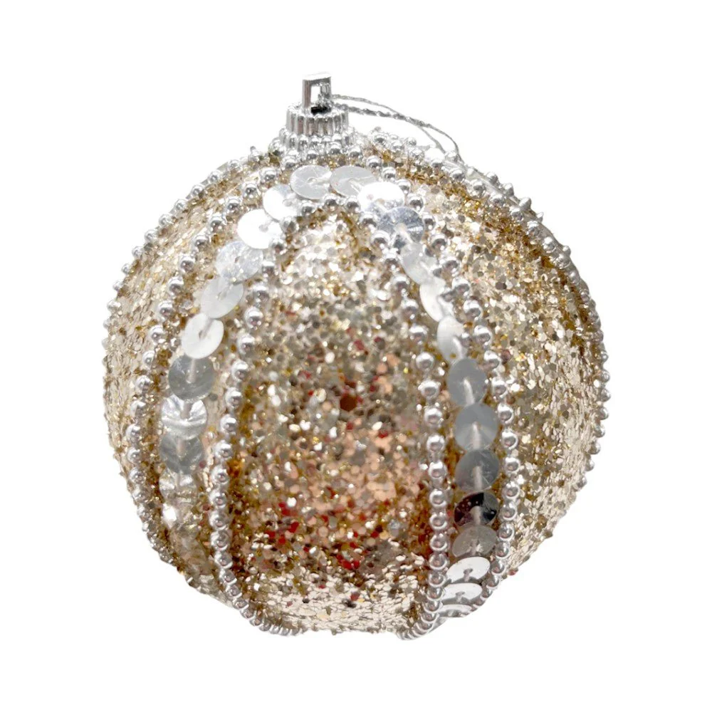 Bolas Navideñas Decoradas Maranelo Christmas de 8Cm / 3 Piezas / Dorado - Image 3