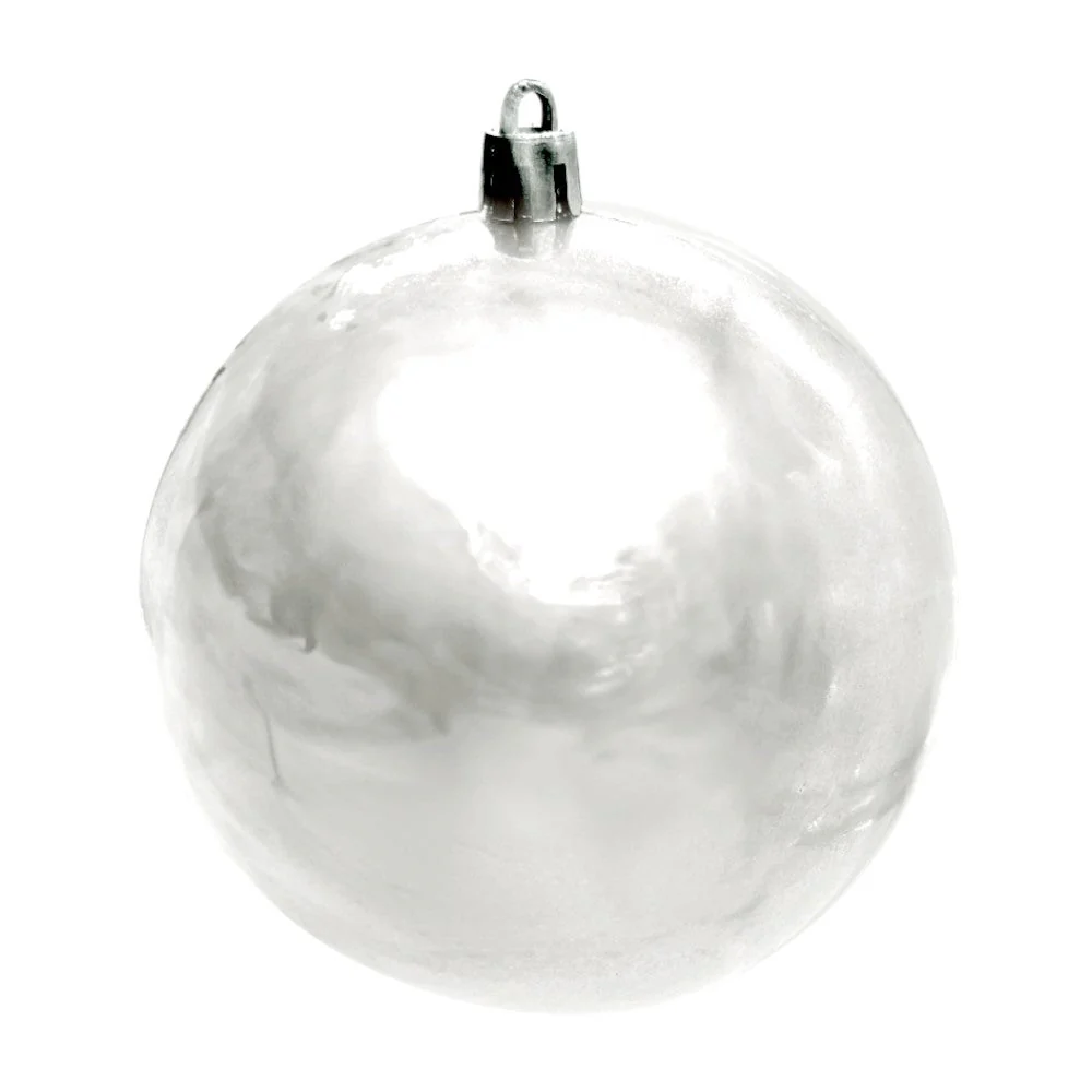 Bolas Navideñas Maranelo Christmas 4 Piezas / 10Cm / Plateado Perlado - Image 3