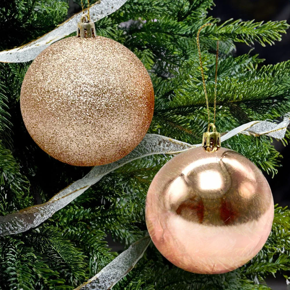 Bolas Navideñas Maranelo Christmas 6 Piezas / 8Cm / Rose-Gold