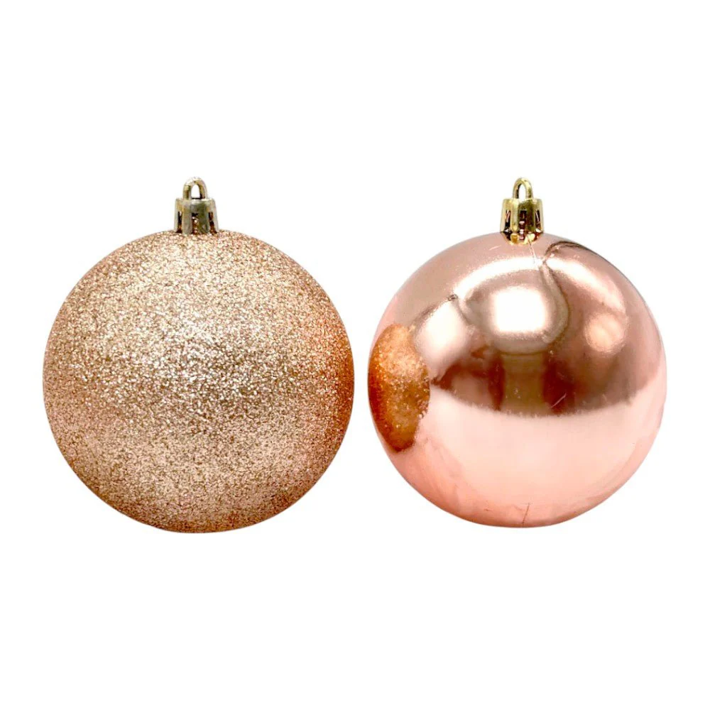 Bolas Navideñas Maranelo Christmas 6 Piezas / 8Cm / Rose-Gold - Image 3