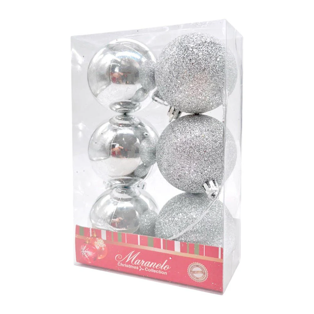 Bolas Navideñas Maranelo Christmas 6Cm / 6 Piezas / Plateadas - Image 2