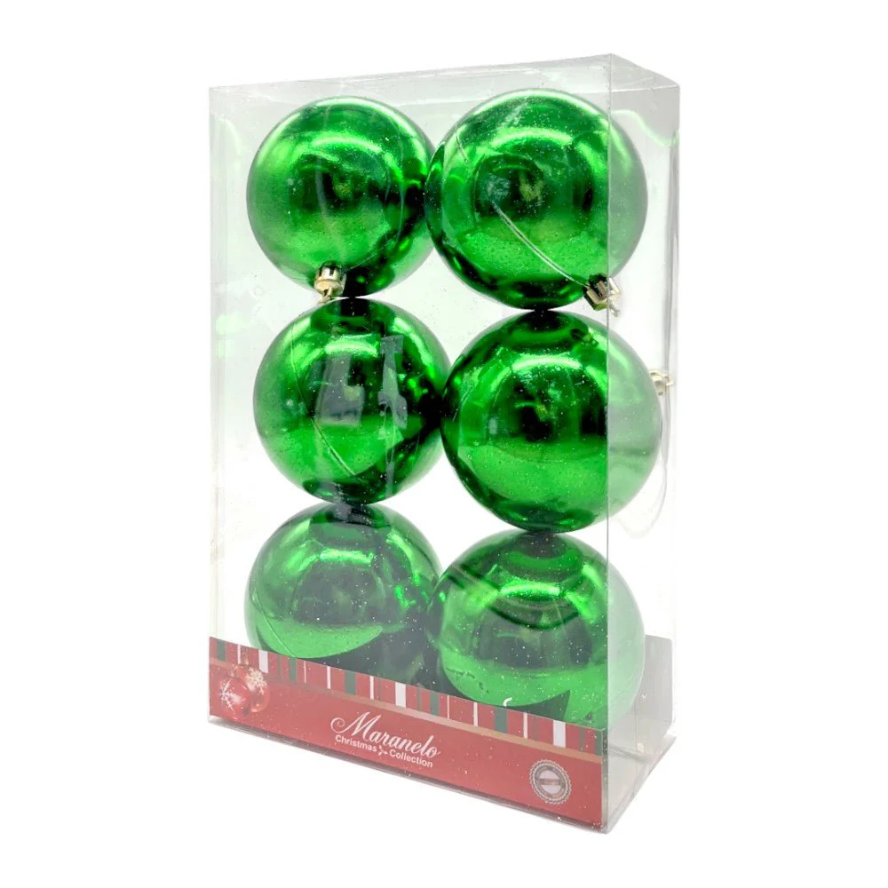 Bolas Navideñas Maranelo Christmas de 8Cm / 6 Piezas / Verde Perlado - Image 2