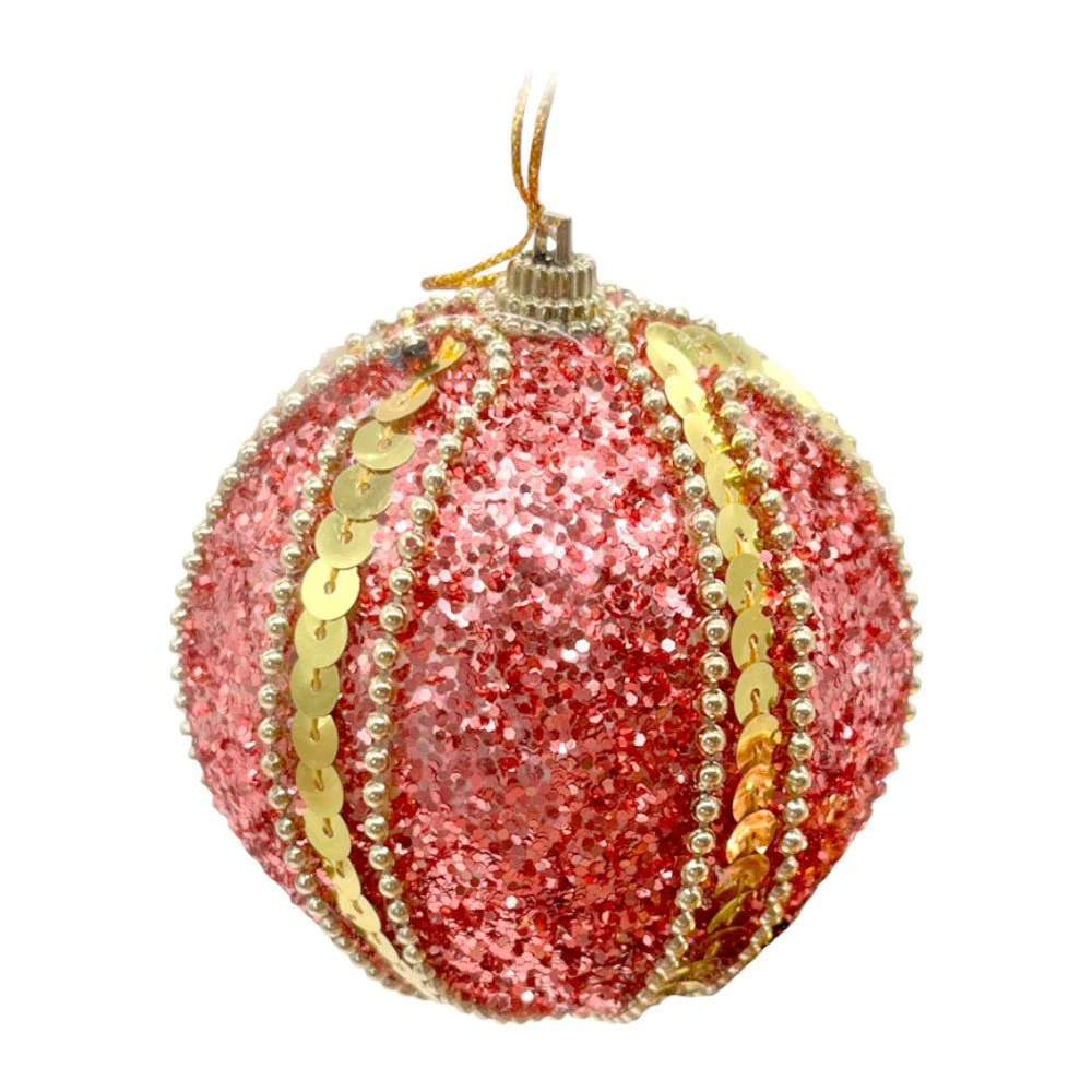 Bolas Navideñas Maranelo Christmas de 8Cm / Decoradas / 3 Piezas / Rose Gold - Image 3