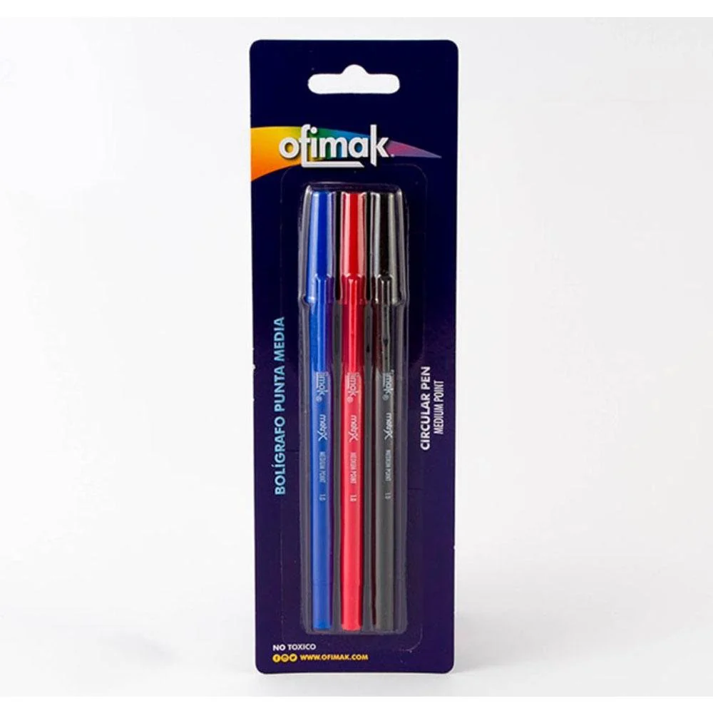 Bolígrafo Ofimak Metrix 3 Piezas Surtido