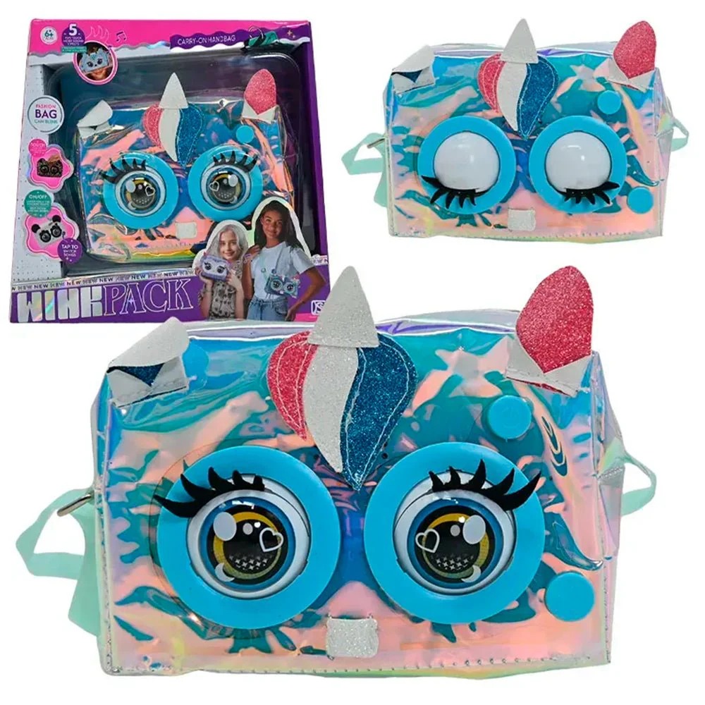 Bolso P/Niña Animales Ojos Grande/Unicornio