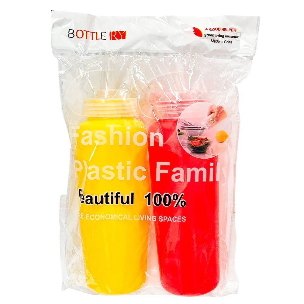 Botella Plástica / Home Elegance / Para Salsa 2 Pza