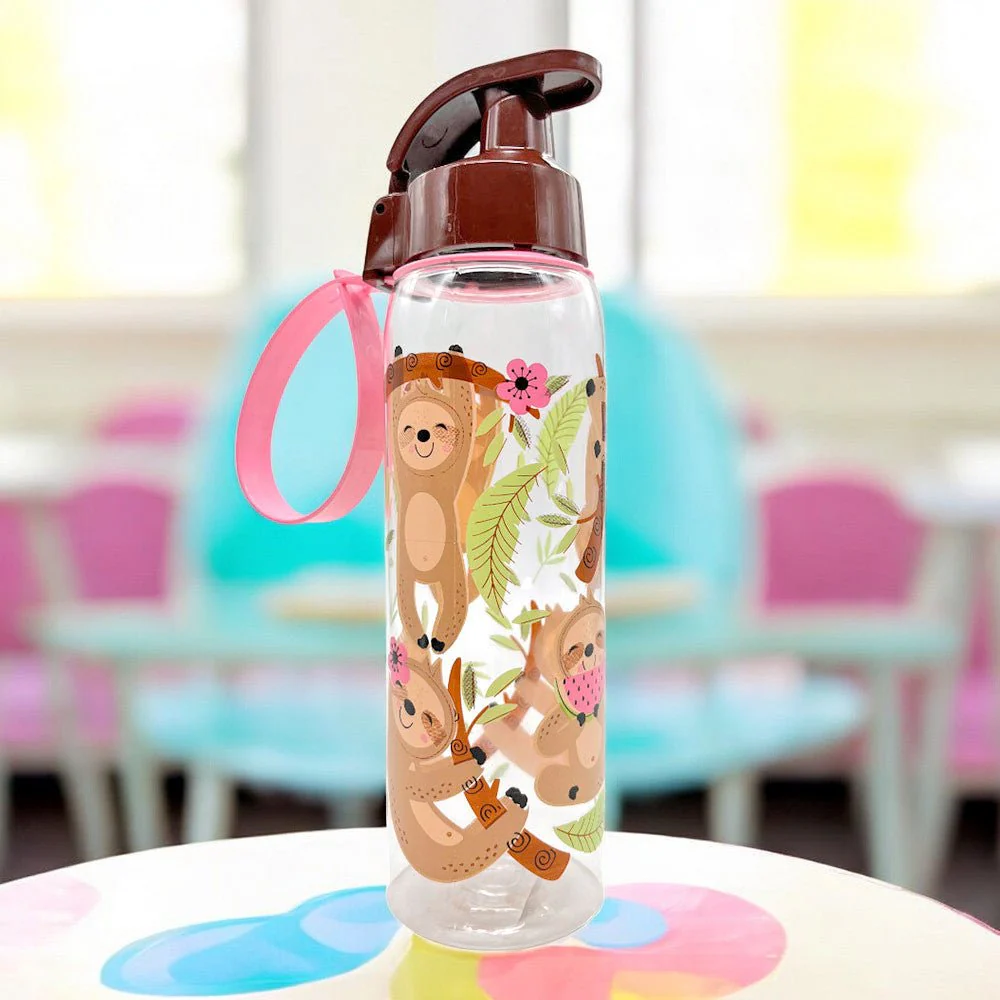 Botella Plástica P/Agua Con Diseño De Perezoso 750 CC