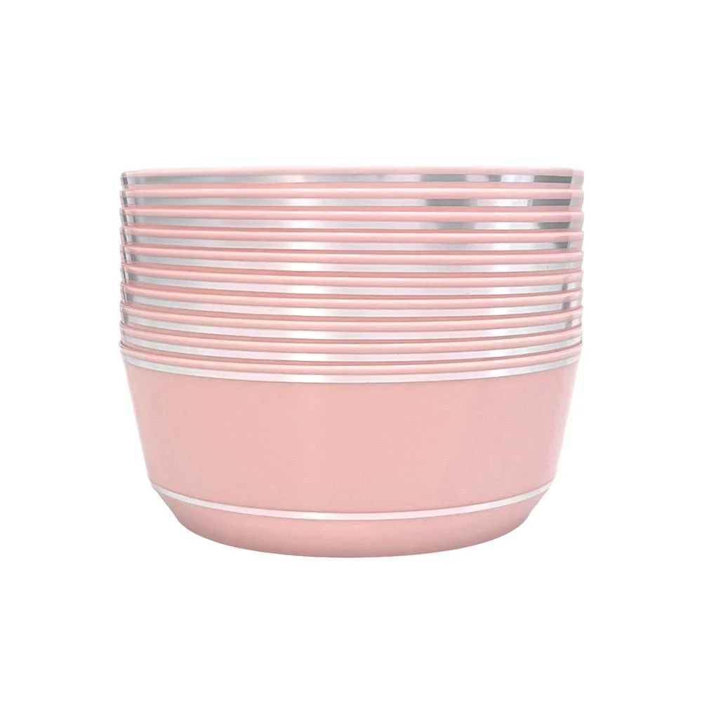 Bowl / Elegance Party / 14 oz / Blush & Silver / 10 Piezas - Image 4