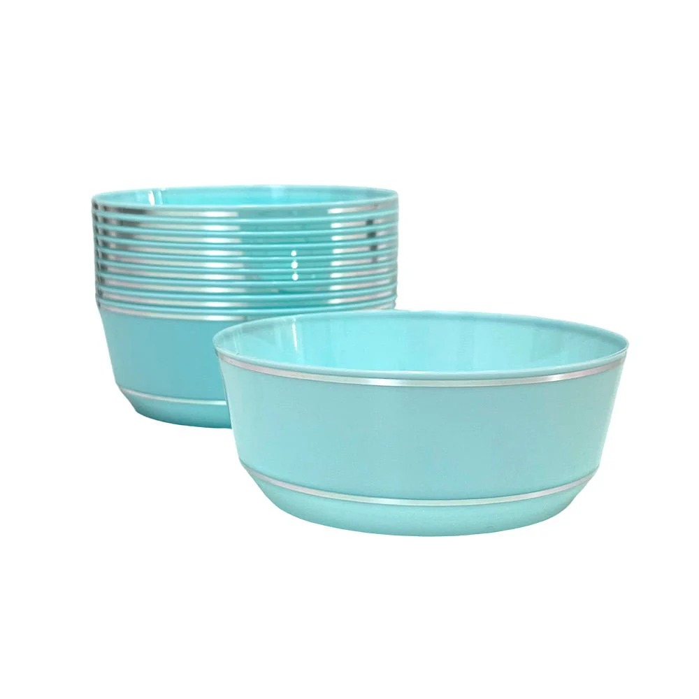 Bowl / Elegance Party / 14 oz / Mint & Silver / 10 Piezas - Image 3