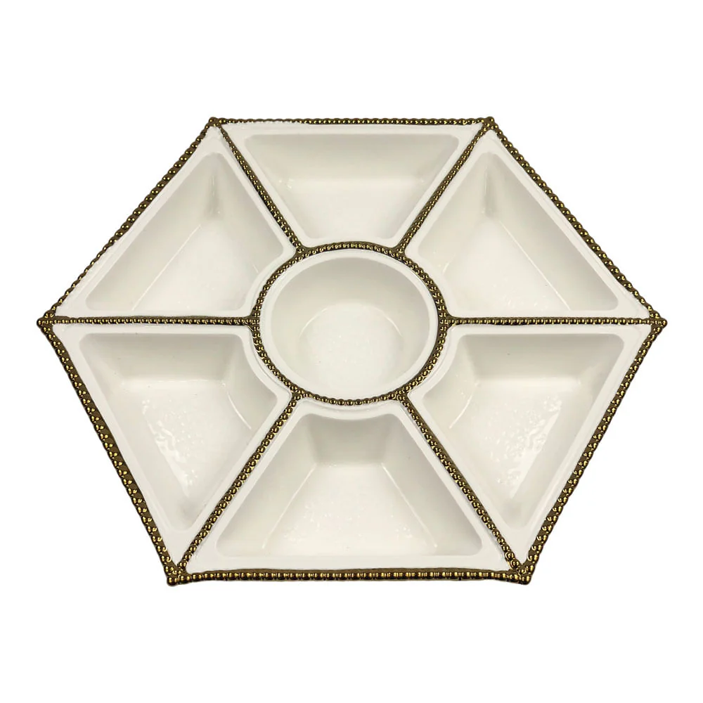 Bowl Para Dip Home Elegance de 7 Divisiones 43 cm x 36.5 cm