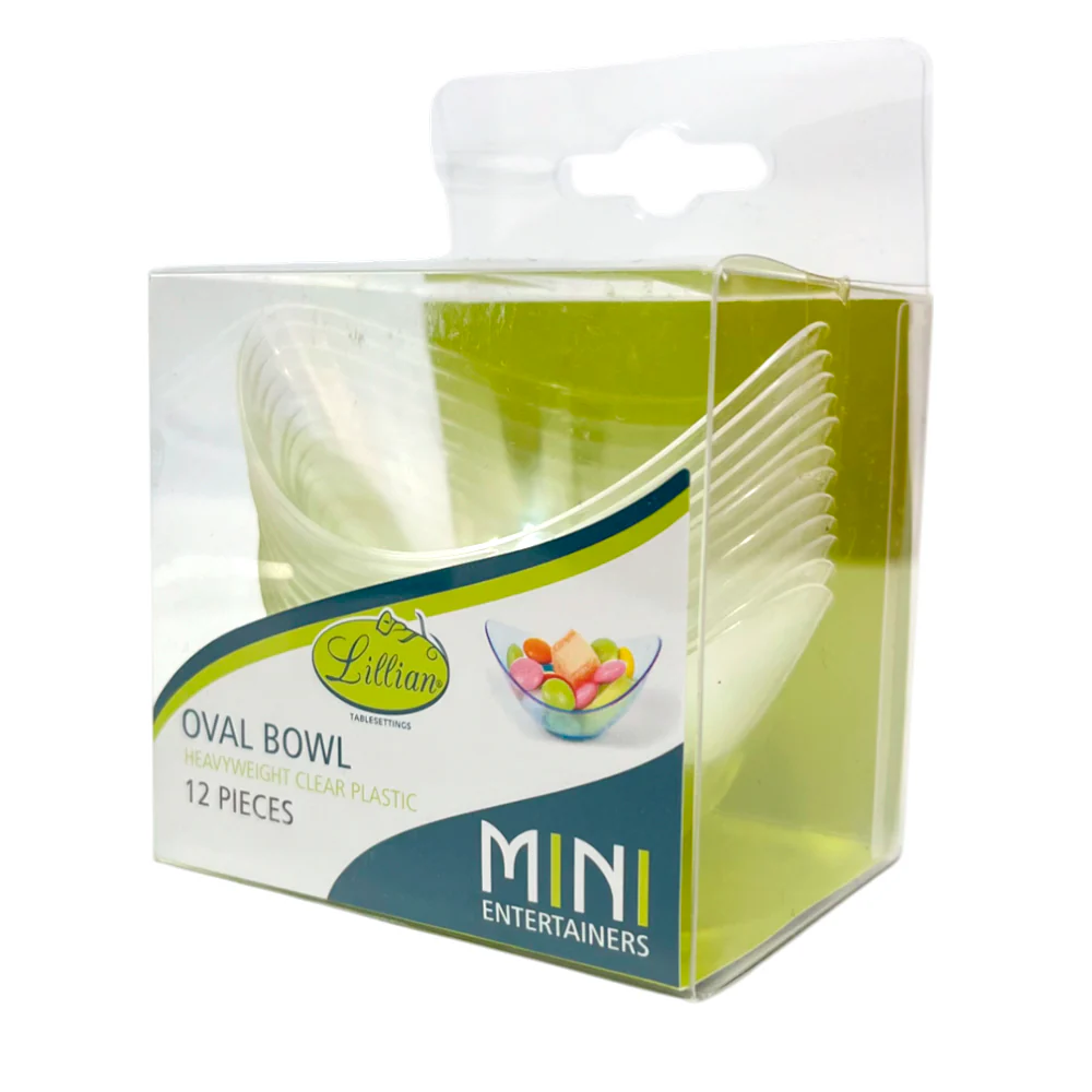 Bowls Desechables Lillian de 1.5 oz Ovalado de 12 Piezas - Image 2
