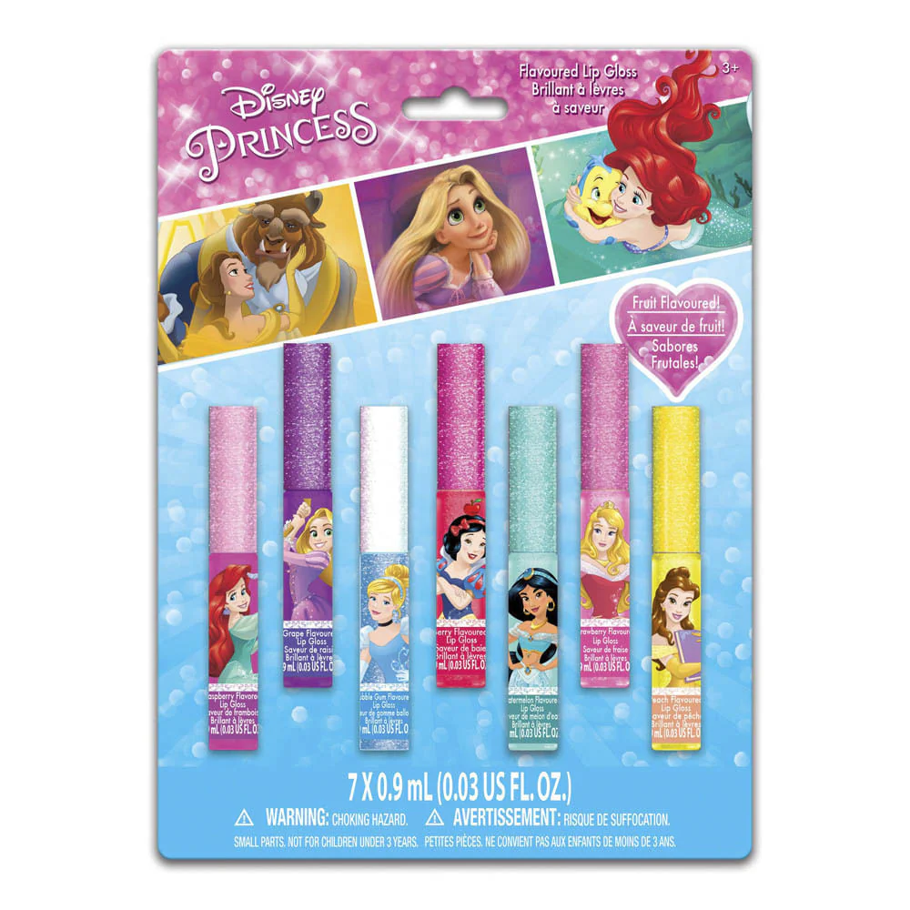 Brillo Labial Princess Disney Set 7 Piezas