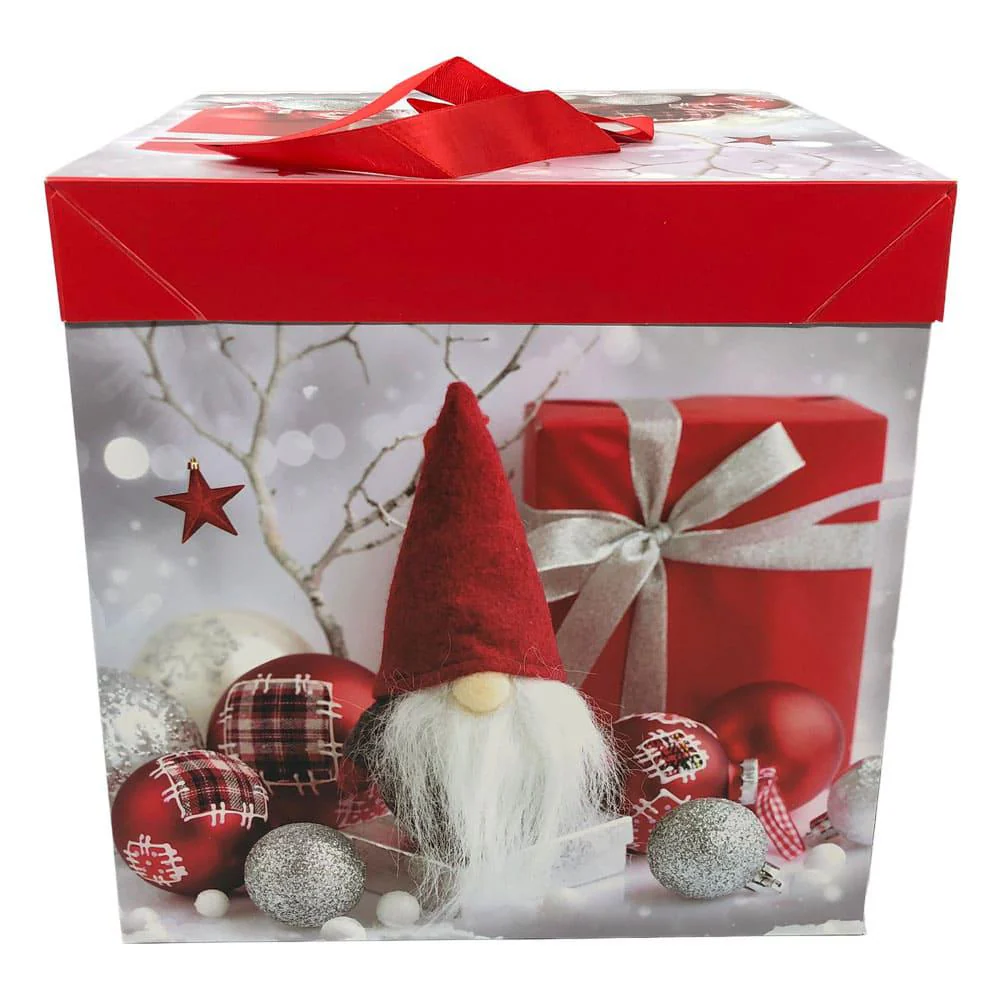 Gift Box Maranelo Christmas S 15" X 15" Assorted Red