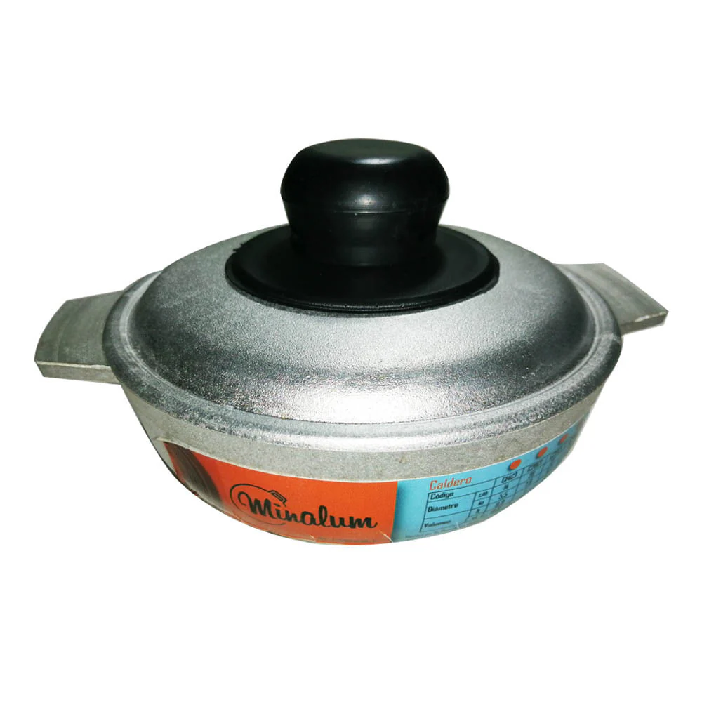 Caldero de Aluminio Minalum Con Tapa de 36 cm