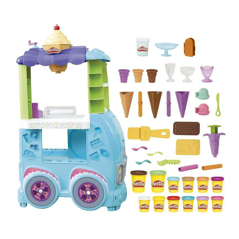 Camión de Helados Play-Doh Con Masilla y Accesorios