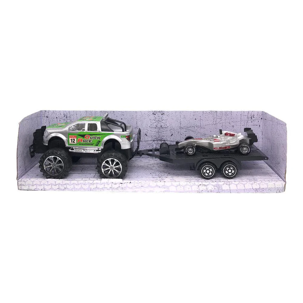 Camioneta de Fricción Motor Extreme Con Auto Monoplaza - Surtido