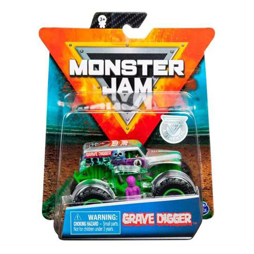 Camioneta Monster Jam Grave Digger con Sonido – Escala 1:64