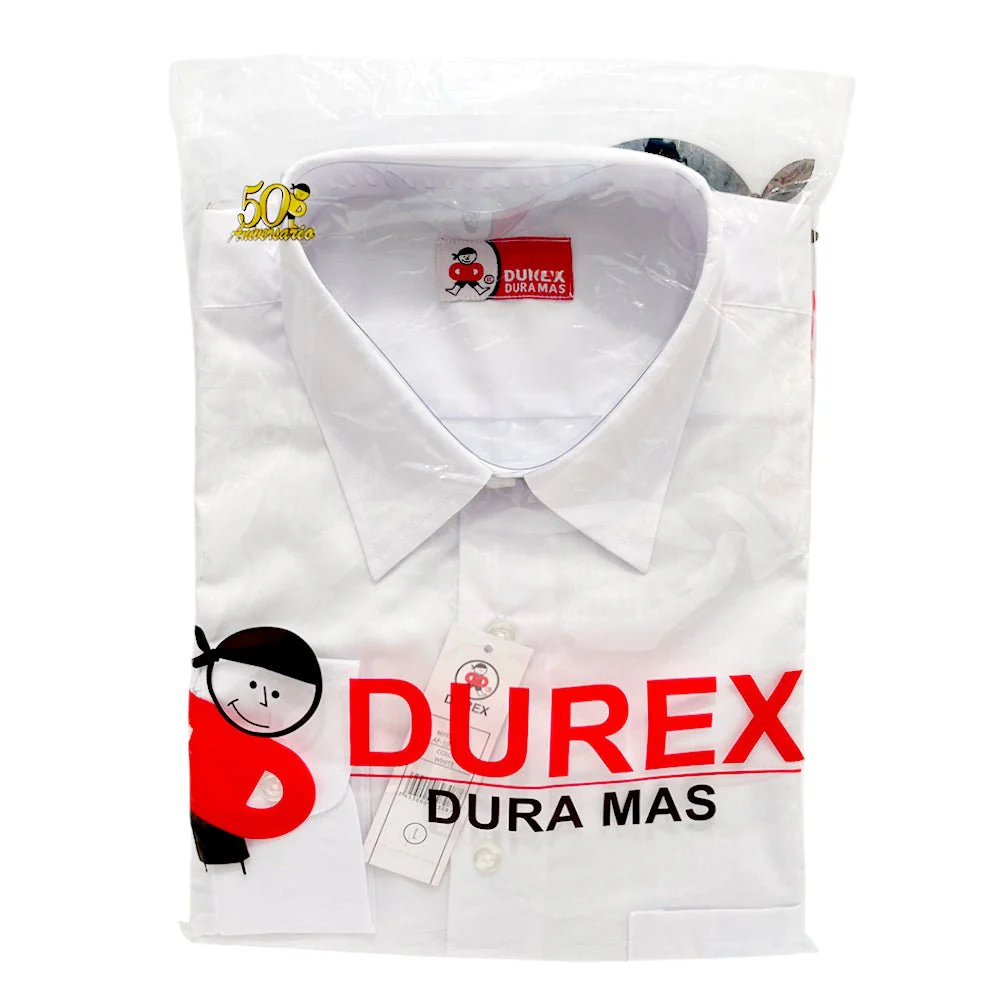 Camisa Blanca Escolar Durex / Manga Larga / Talla 14 - Image 3