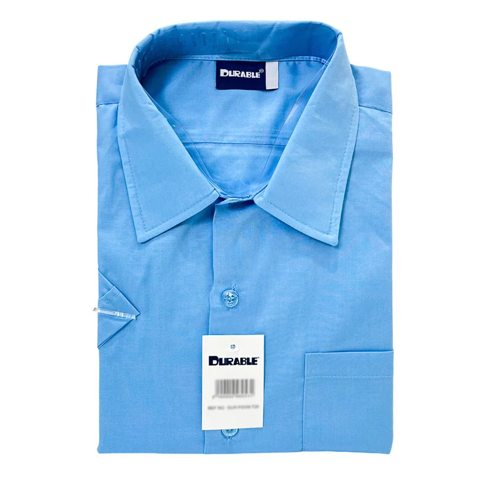 Camisa Escolar Celeste Durable / Manga Corta / Talla 20 - Image 2