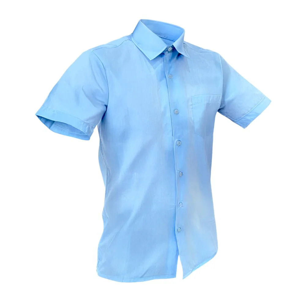 Camisa Celeste Escolar Durex / Manga Corta / Talla 18